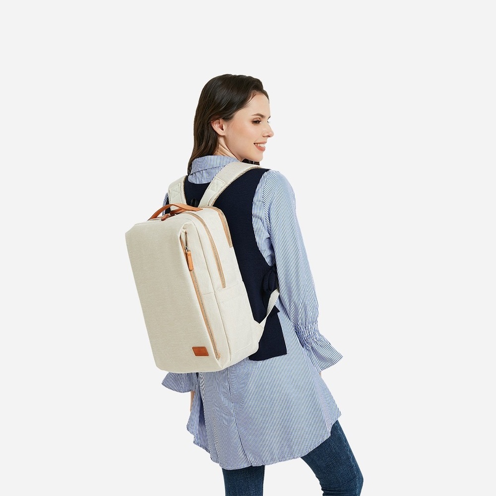 Nordace Cream Everyday Minimalist Backpack - Picture 6 of 13